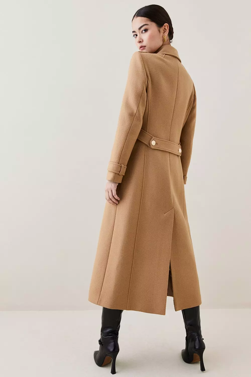 Petite Italian Wool Cashmere Maxi Coat Karen Millen